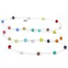 Multicolored beads murano glass necklace