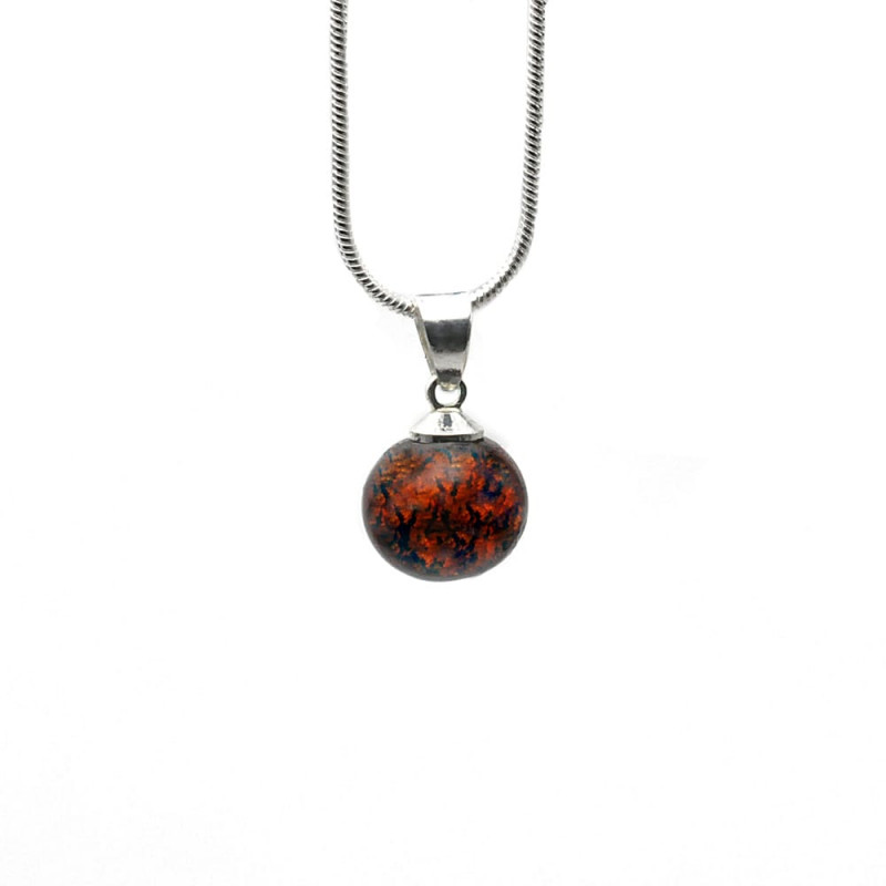 Collier evidence renaissance rouge tisse dore