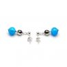  blue earrings murano glass from venice