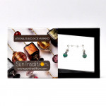 Pixie vert - boucles d'oreilles verte en veritable verre de murano de venise