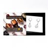 Bright moon white - white earrings in real murano glass from venice
