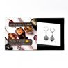 Bright moon noir - black earrings in real murano glass from venice