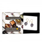 Pastiglia iris parme - parma earrings in murano glass