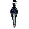 Black artistic murano glass pendant immortal medusa