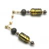 Goud oorbellen hanger echt murano glas sieraden uit veneti