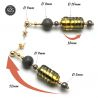 Goud oorbellen hanger echt murano glas sieraden uit veneti