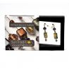 Bee queen gold - gold pendant earrings genuine murano glass jewelery from venice