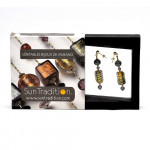 Bee queen gold - pendientes de oro joyas de cristal de murano originales de venecia