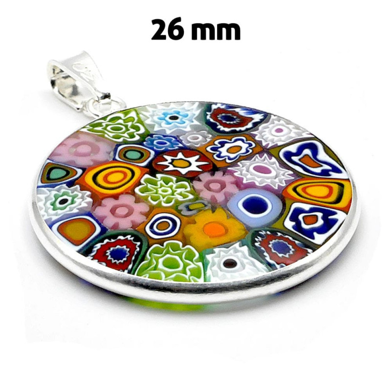 Colgante de cristal de murano millefiori venecia