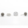 BOUTONS DE COL GRIS EN VERRE DE MURANO