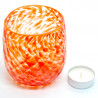 photophore orange créer une ambiance lumineuse et décorative