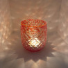 Photophore de Venise en verre orange