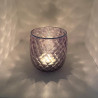 Photophore en verre de Venise amethyste