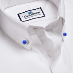 Bottoni per colletto di camicia in vetro di Murano blu lapis