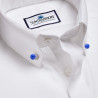 Bottoni per colletto di camicia in vetro di Murano blu lapis