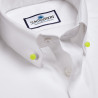 Collar buttons in satin green murano glass