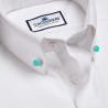 Satin turquoise Murano glass collar buttons