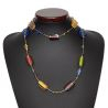 4 seasons summer necklace long genuine murano glass of venice