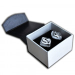 Silver murano cufflinks in real murano glass venice