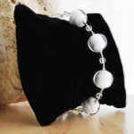 White murano glass jewelry bracelet