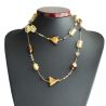 Glass necklace murano-gold