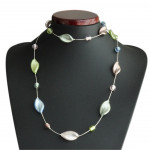 Glas collier murano lange multicolor