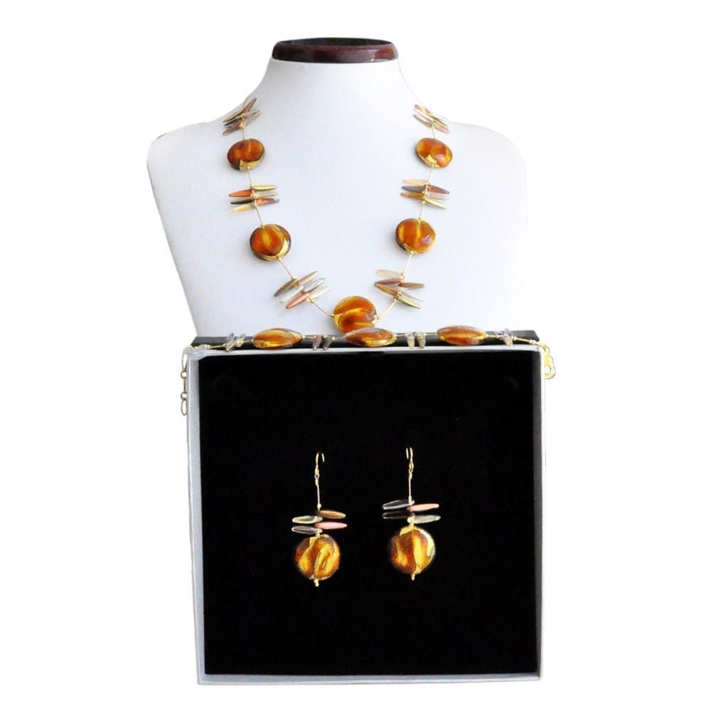 Ornament, murano glas amber