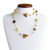 Necklace murano gold long