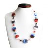 Glass necklace murano blue