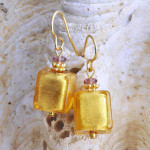  america gold ohrringe schmuck aus echtem muranoglas aus venedig 