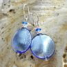 Blue ocean murano glass earrings real venitian murano glass jewelry