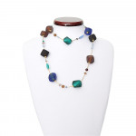 Collar cristal murano azul joya de cristal de murano venecia