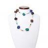 Necklace murano long blue glass of venice 