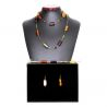 Amber murano glass set venitian jewelry