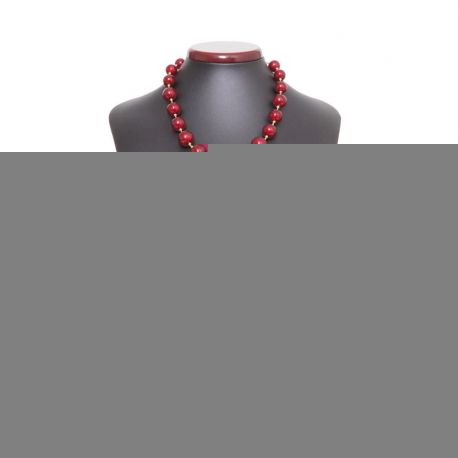 Conjunto rojo de joyas de verdadero cristal de murano de venecia