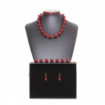  schmuckset rot und gold schmuck aus echtem muranoglas aus venedig 