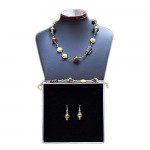 Gold murano glass jewelry set in real murano glass venice