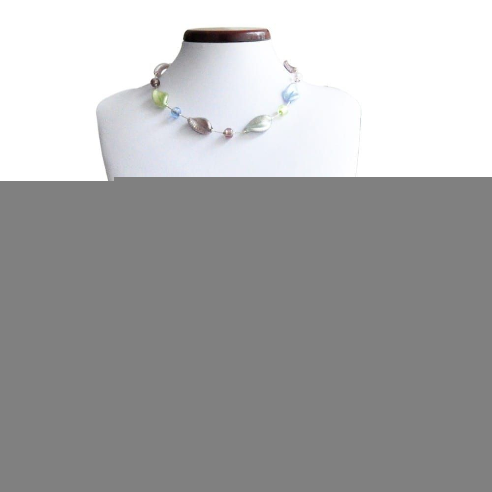 Chlorophylle - multicoloured murano glass jewellery set real murano glass venice