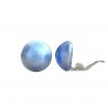  knopf-ohrringe blau schmuck aus echtem muranoglas aus venedig