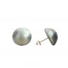 Silver murano earrings button jewelry genuine murano glass