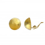 Gold murano glass earrings button jewelry genuine murano glass