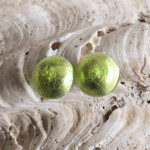 Boucles d'oreilles venitiennnes vert anis