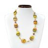 Collar murano oro largo joya refinado de cristal de murano venecia